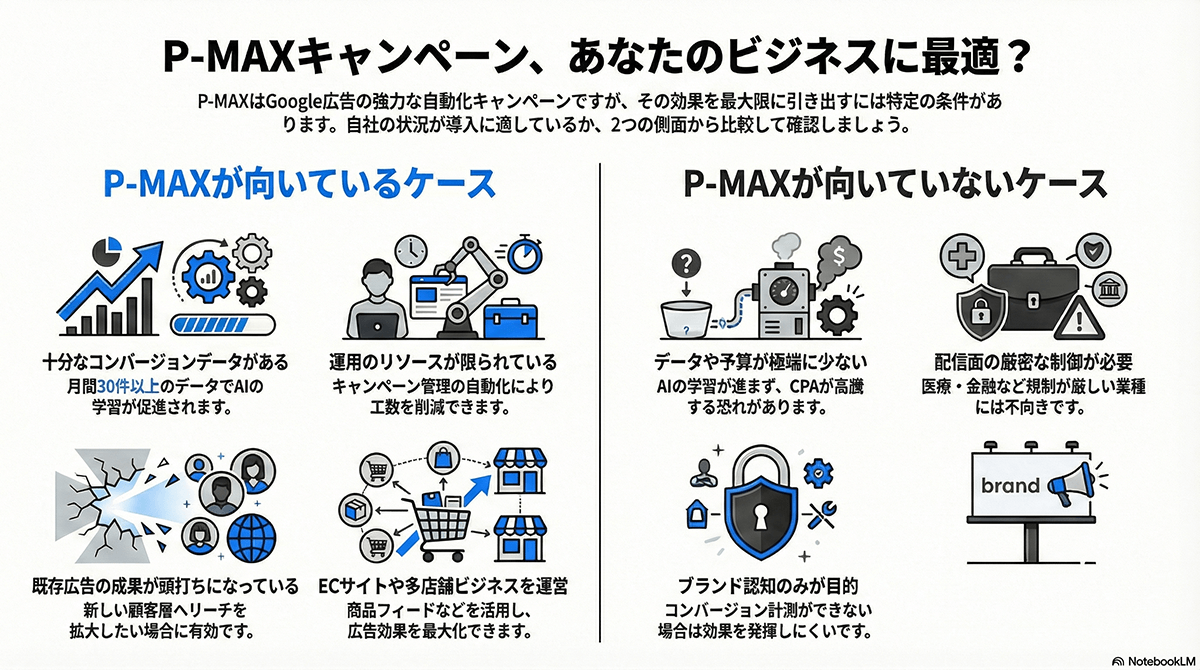 P-MAXが向いているケース・向いていないケース