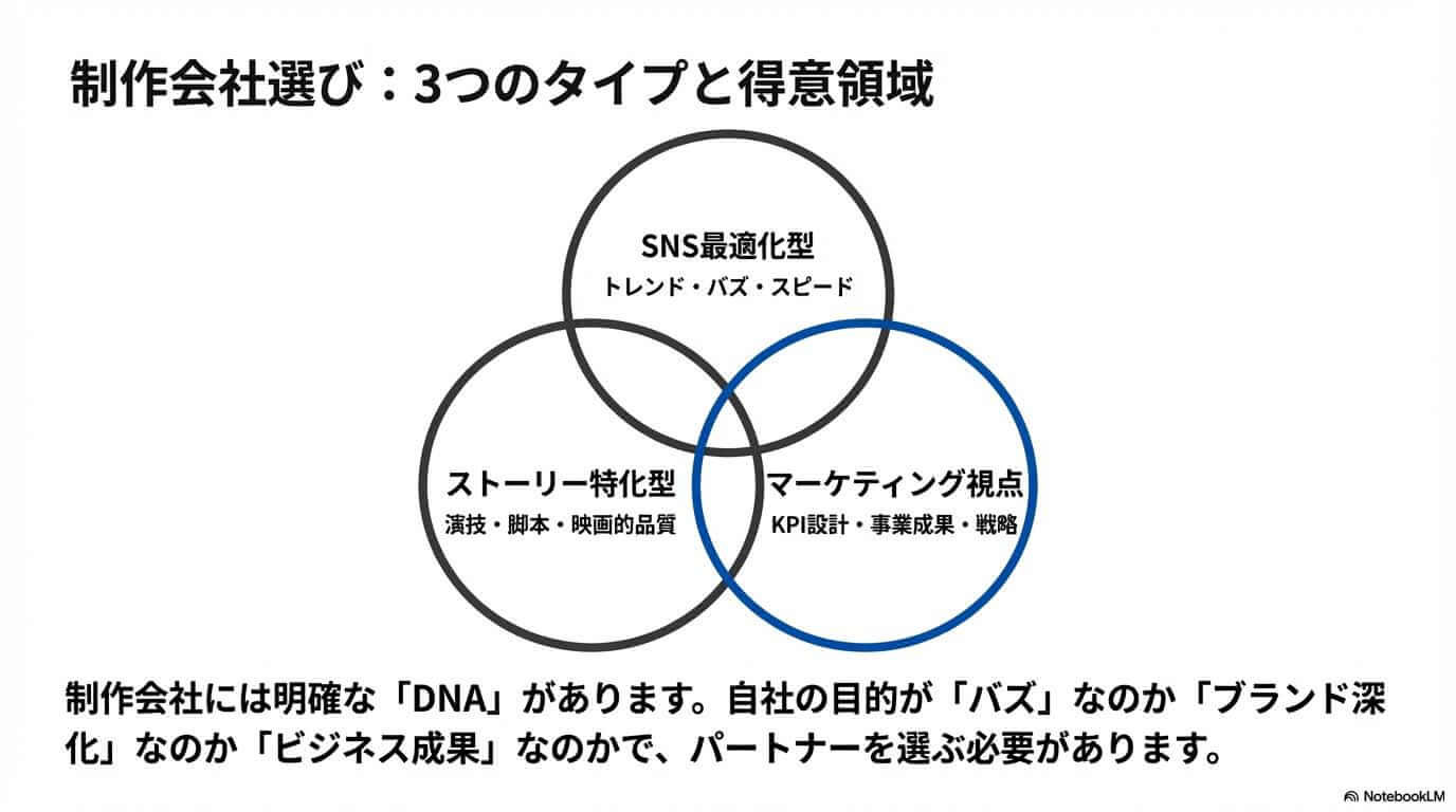 図解:制作会社のタイプ