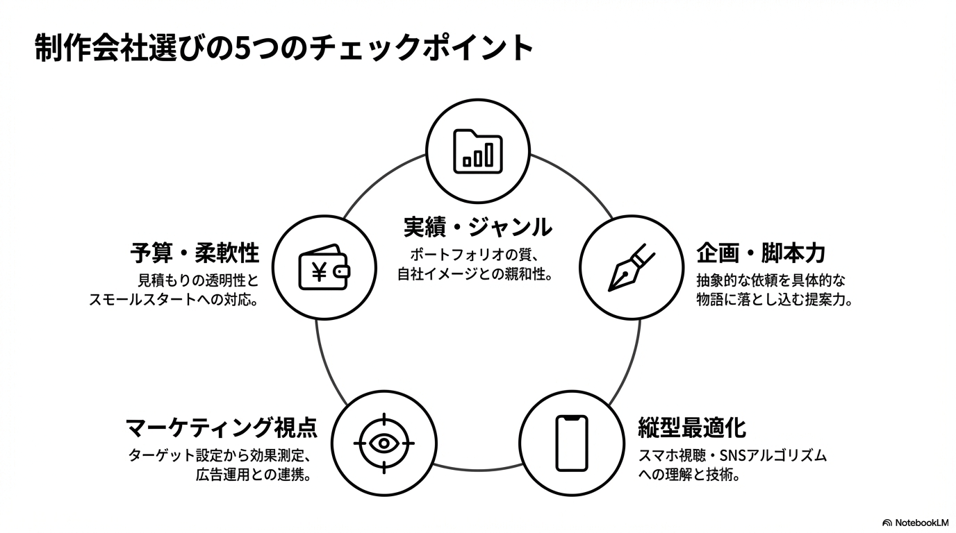 制作会社選びの5つのチェックポイント