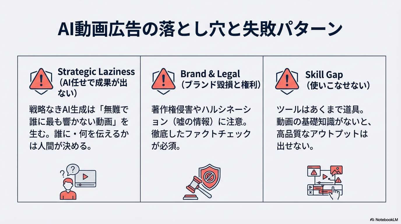 AI動画広告の落とし穴と失敗パターン