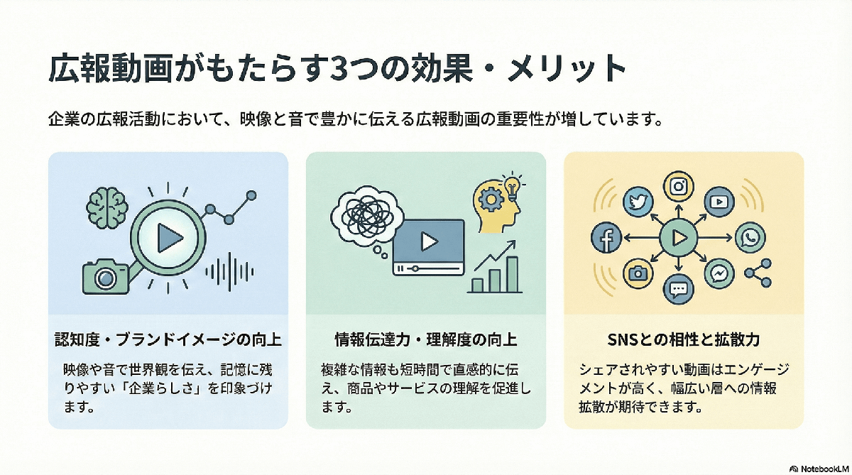 広報動画がもたらす3つの効果・メリット