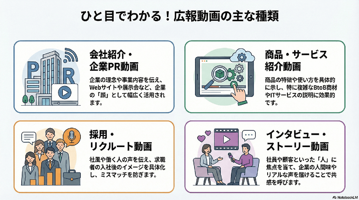 広報動画の主な種類