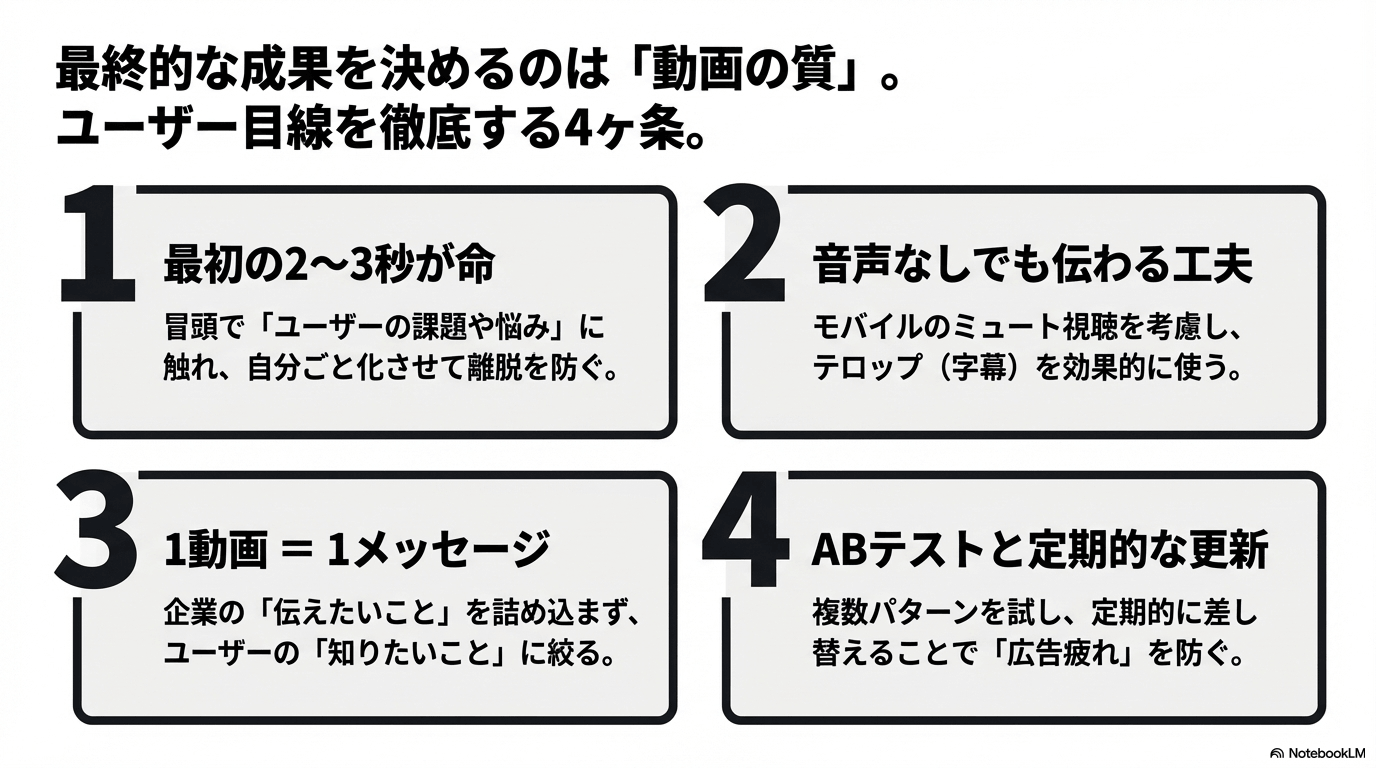 ユーザー目線を徹底する4か条