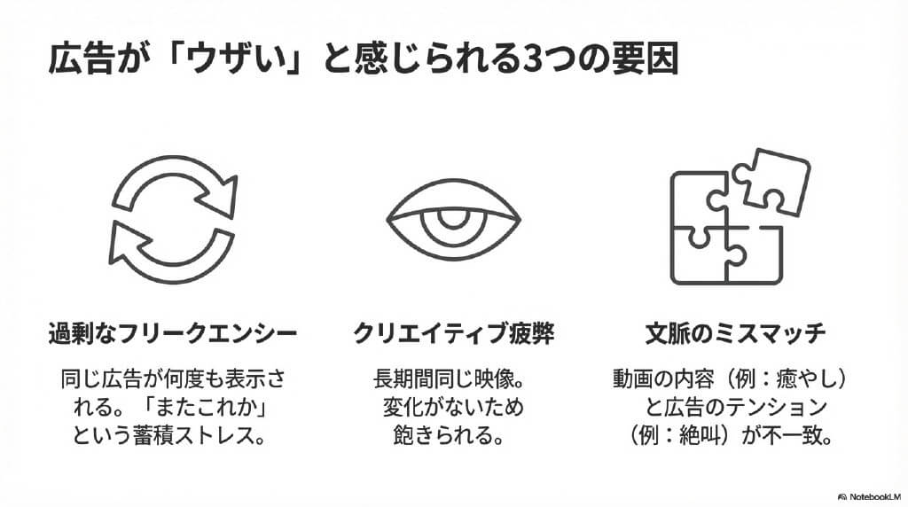 広告が「ウザい」と感じられる3つの要因