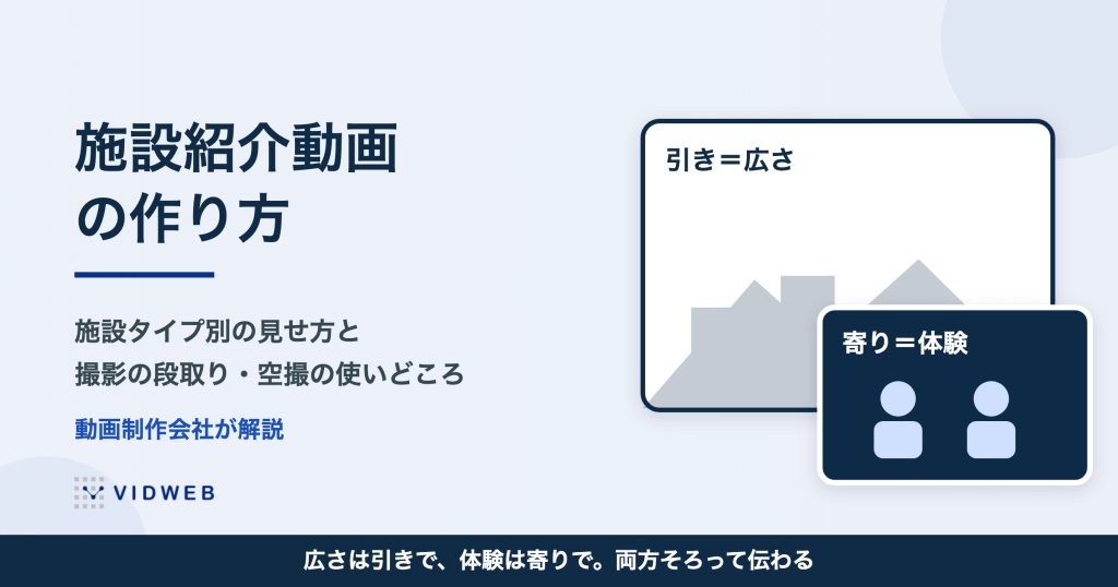 施設紹介動画の作り方｜施設タイプ別の見せ方・撮影の段取り・空撮と複数尺の設計を制作会社が解説