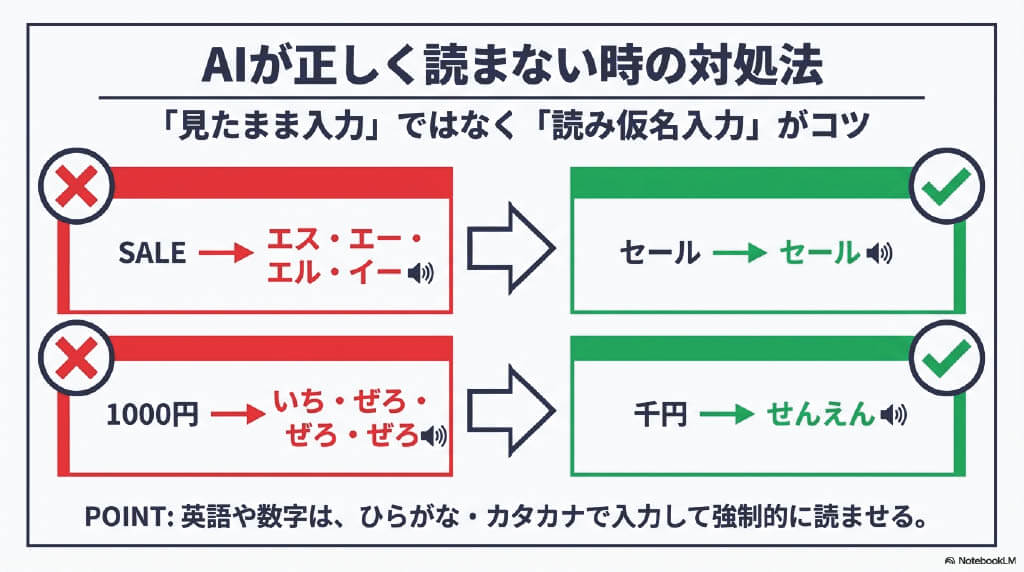 AIが正しく読まない時の対処法